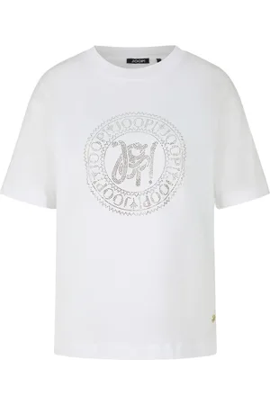 JOOP! Top, Dame, Hvid, S, Bomuld, Krystal Logo Bomuld T-shirt