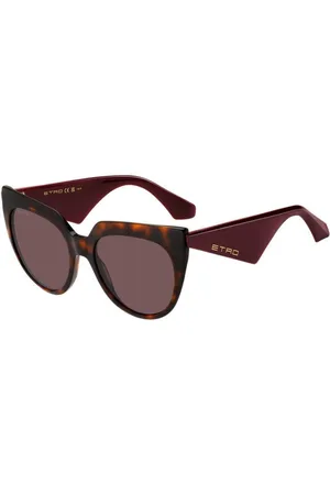 Etro Tilbehør, Dame, Brun, 55 MM, Uld, Stilfulde solbriller med farverige linser