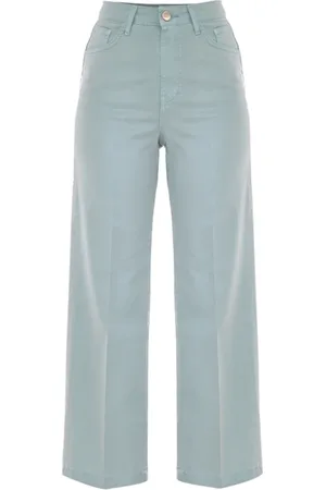 Kocca Bukser, Dame, Grøn, W28, Wide Leg High-Waisted Bukser