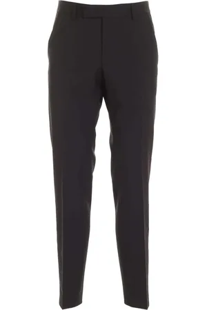 Karl Lagerfeld Bukser, Herre, Sort, XL, Uld, Lamé Side Bands Bukser