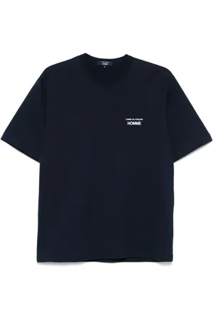 Comme des Garçons Top, Herre, Blå, L, Blå Crew Neck T-shirts og Polos
