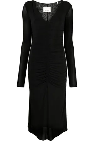 Isabel Marant Kjole, Dame, Sort, S, Laly Ruched Jersey Kjole