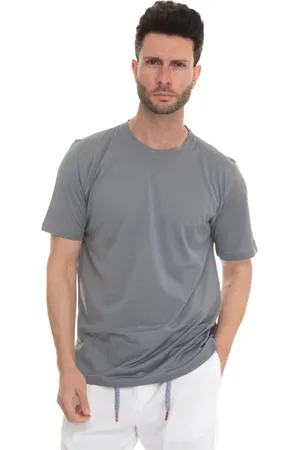 Kiton Top, Herre, Grå, 2XL, Bomuld, Kortærmet T-shirt med rund hals