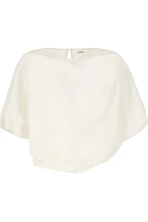Khaite Bluser & Skjorter, Dame, , S, Bomuld, Silke- og bomulds ivory top