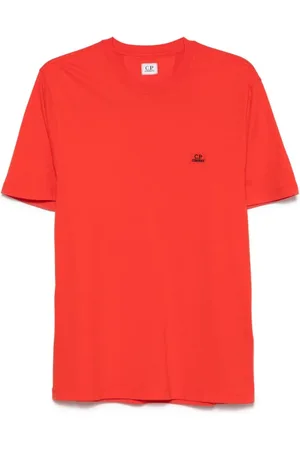 C.P. Company Top, Herre, Rød, M, Rød Flamme Crew Neck T-shirts