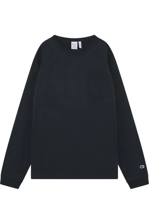 Champion Top, Herre, Blå, L, Hamp, Langærmet rund hals T-shirt