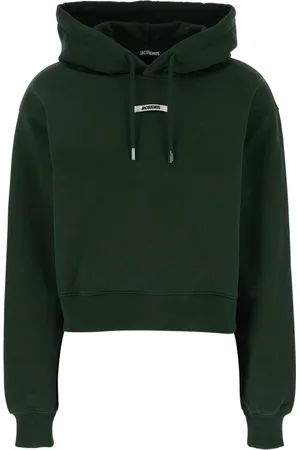 Jacquemus Sweathshirts & Hoodies, Dame, Grøn, M, Bomuld, Gros Grain Hoodie