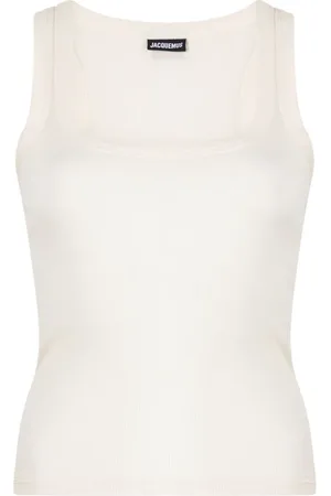 Jacquemus Top, Dame, Hvid, L, Bomuld, Hvid Canale Tanktop