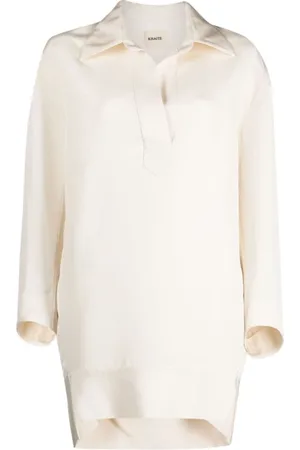 Khaite Strik, Dame, Hvid, XL, Cremefarvet Turtleneck Strikkjole
