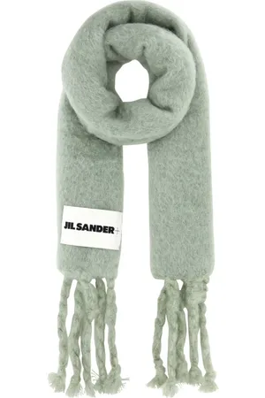 Jil Sander Tilbehør, Dame, Grøn, ONE SIZE, Uld, Mohair Blend Salviegrøn Halstørklæde