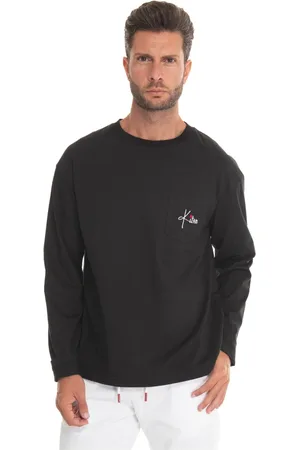 Kiton Sweathshirts & Hoodies, Herre, Sort, 2XL, Bomuld, Langærmet T-shirt med rund hals og logolomme