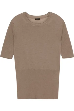 Joseph Strik, Dame, Brun, L, Bomuld, Elegant Bomuld Silke Top