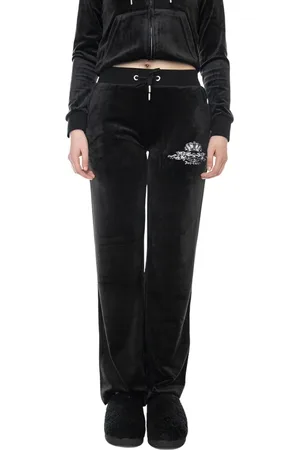 Juicy Couture Bukser, Dame, Sort, L, Uld, Anniversary Crest Del Joyce Bukser