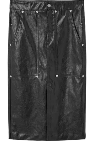 Isabel Marant Nederdel, Dame, Sort, XS, Læder, Angele Nederdel