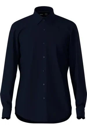 HUGO BOSS Skjorte, Herre, Blå, 4XL, Slim Fit Stretch Skjorte