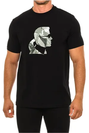 Karl Lagerfeld Top, Herre, Sort, XL, Bomuld, Kortærmet T-shirt Klassisk Stil
