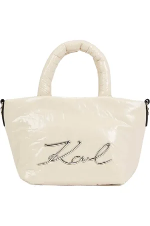 Karl Lagerfeld Taske, Dame, Hvid, ONE SIZE, Nylon, Kompakt Tote Taske
