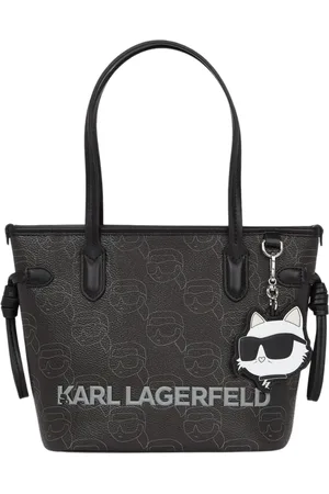 Karl Lagerfeld Taske, Dame, Sort, ONE SIZE, Læder, Icon Mono CC SM Tote