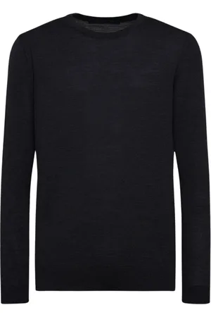 Kiton Strik, Herre, Blå, M, Uld, Crew Neck Uld Sweater