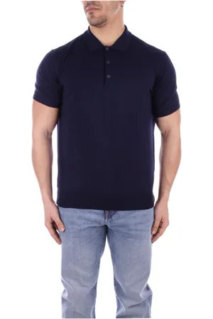 K-Way Top, Herre, Blå, XL, Bomuld, Pleyne Strikket Bomulds Polo Shirt