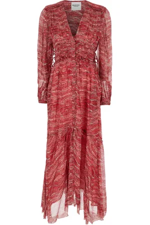 Isabel Marant Kjole, Dame, Rød, S, Amara Rød Maxikjole