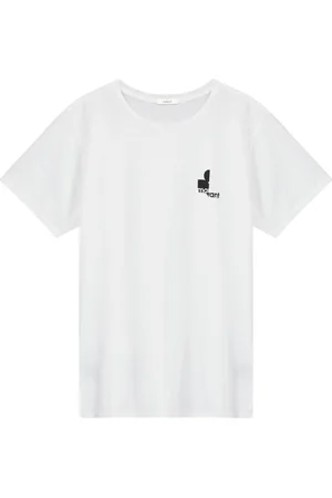 Isabel Marant Top, Herre, Hvid, XS, Bomuld, Hvid Bomulds T-shirt Rund Hals