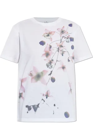 Paul Smith Top, Dame, Hvid, S, Bomuld, T-shirt med tryk