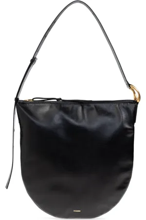Jil Sander Taske, Dame, Sort, ONE SIZE, Uld, Moon Medium Skuldertaske
