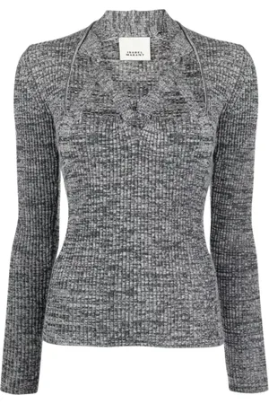 Isabel Marant Strik, Dame, Grå, M, Uld, Striktrøje Zoria