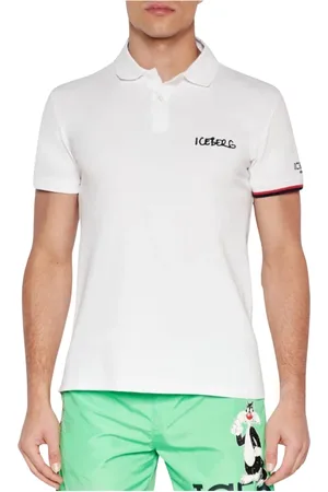 Iceberg Top, Herre, Hvid, 2XL, Bomuld, Logo Basic Polo Shirt