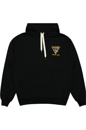 Casablanca Sweathshirts & Hoodies, Herre, Sort, 2XL, Bomuld, Tennis Club Ikon Broderet Sweatshirt Sort