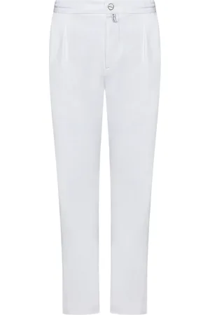 Kiton Bukser, Herre, Hvid, W36, Bomuld, Slim-fit Bukser