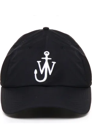 J.W.Anderson Tilbehør, Herre, Sort, ONE SIZE, Bomuld, Baseball Cap med Anker Logo