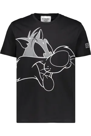 Iceberg Top, Herre, Sort, 2XL, Bomuld, Broderet bomulds T-shirt