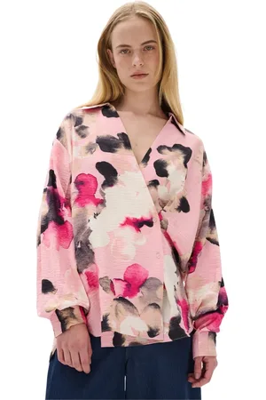INWEAR Bluser & Skjorter, Dame, Lyserød, XL, Pale Flower Clouds Skjorte Bluse