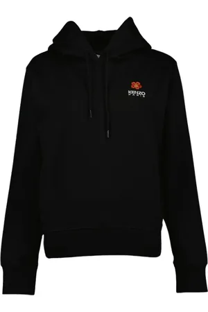 Kenzo Sweathshirts & Hoodies, Dame, Sort, XS, Bomuld, Flower Hættetrøje