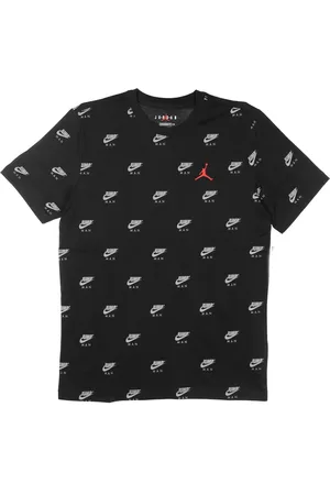 Jordan Top, Herre, Sort, XL, Bomuld, Printed Crew Tee