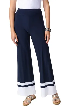 Joseph Ribkoff Bukser, Dame, Blå, 2XL, Uld, Wide Bukser