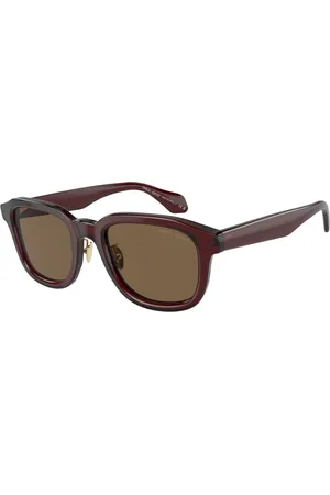 Giorgio Armani Tilbehør, Herre, Brun, 51 MM, Uld, Stilfulde solbriller Ar8206 606273