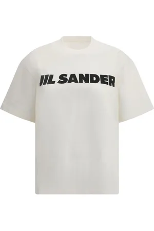 Jil Sander Top, Dame, Hvid, S, Bomuld, Maxi Logo Bomulds T-shirt