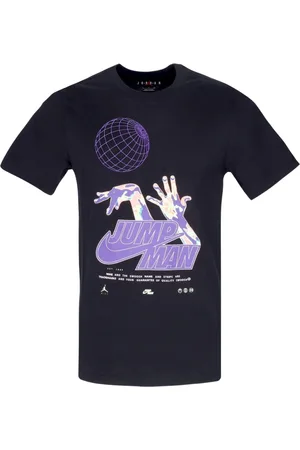 Jordan Top, Herre, Sort, XL, Bomuld, Crew Neck T-shirt med print
