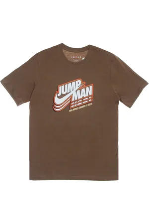Jordan Top, Herre, Brun, XL, Bomuld, Archaeo T-shirt med Jumpman-logo