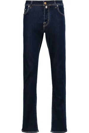 Jacob Cohen Jeans, Herre, Blå, W34, Bomuld, Slim Fit Bard Jeans