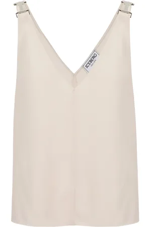 Iceberg Top, Dame, , XL, Støvet Farvet Crepe de Chine Top