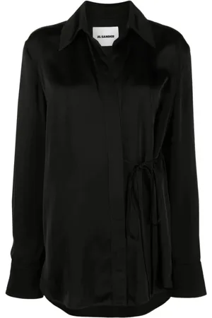 Jil Sander Bluser & Skjorter, Dame, Sort, M, Langærmet Skjorte