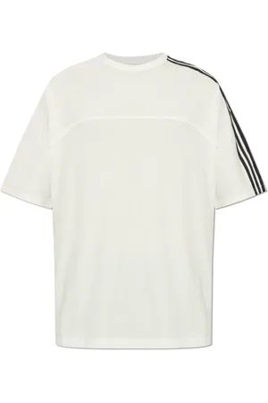 Y-3 Top, Herre, Hvid, M, Bomuld, 3-Stripes Kortærmet T-shirt