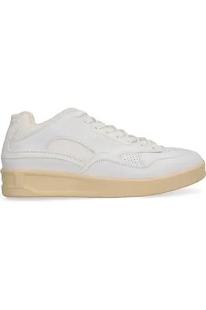 Jil Sander Sko, Herre, Hvid, 41 EU, Læder, Dragon Sneakers med mesh-indsatser