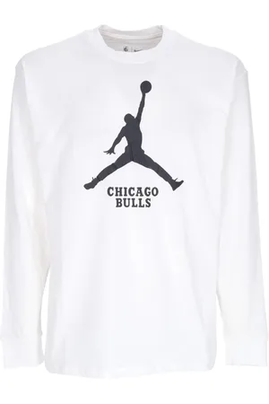 Jordan Sport, Herre, Hvid, XL, Bomuld, Langærmet T-shirt med Rund Hals