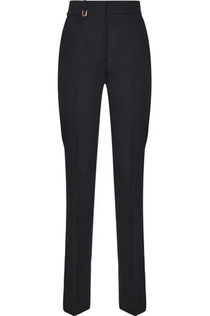 Jacquemus Bukser, Dame, Sort, 2XS, Bomuld, Sort bomuldshøjtaljede bukser