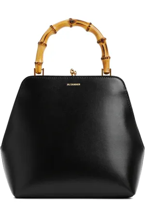 Jil Sander Taske, Dame, Sort, ONE SIZE, Læder, Goji Bamboo Lille Håndtaske